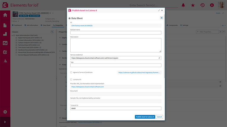 CONTACT Elements uses the AAS for seamless integration into data rooms.