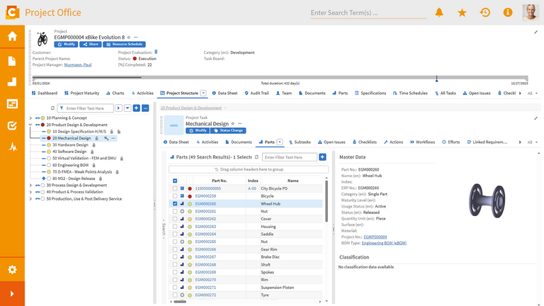Project Office creates a unified project landscape with standardized tools and information. 