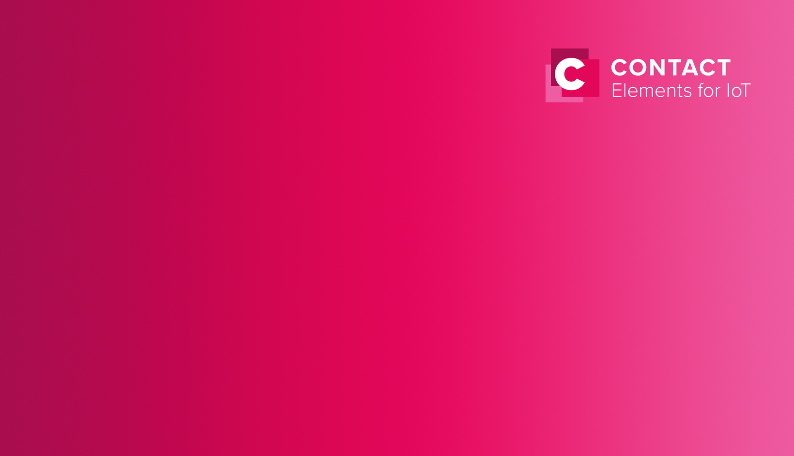 Farbverlauf Magenta, CONTACT Elements for IoT Logo