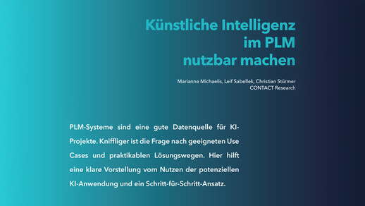 KI und PLM verbinden - unser Fachartikel beschreibt, wie das funktioniert.