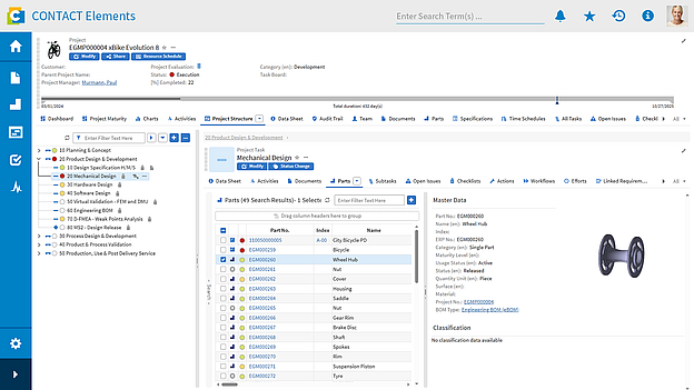 Project structure and related tasks in CONTACT Elements