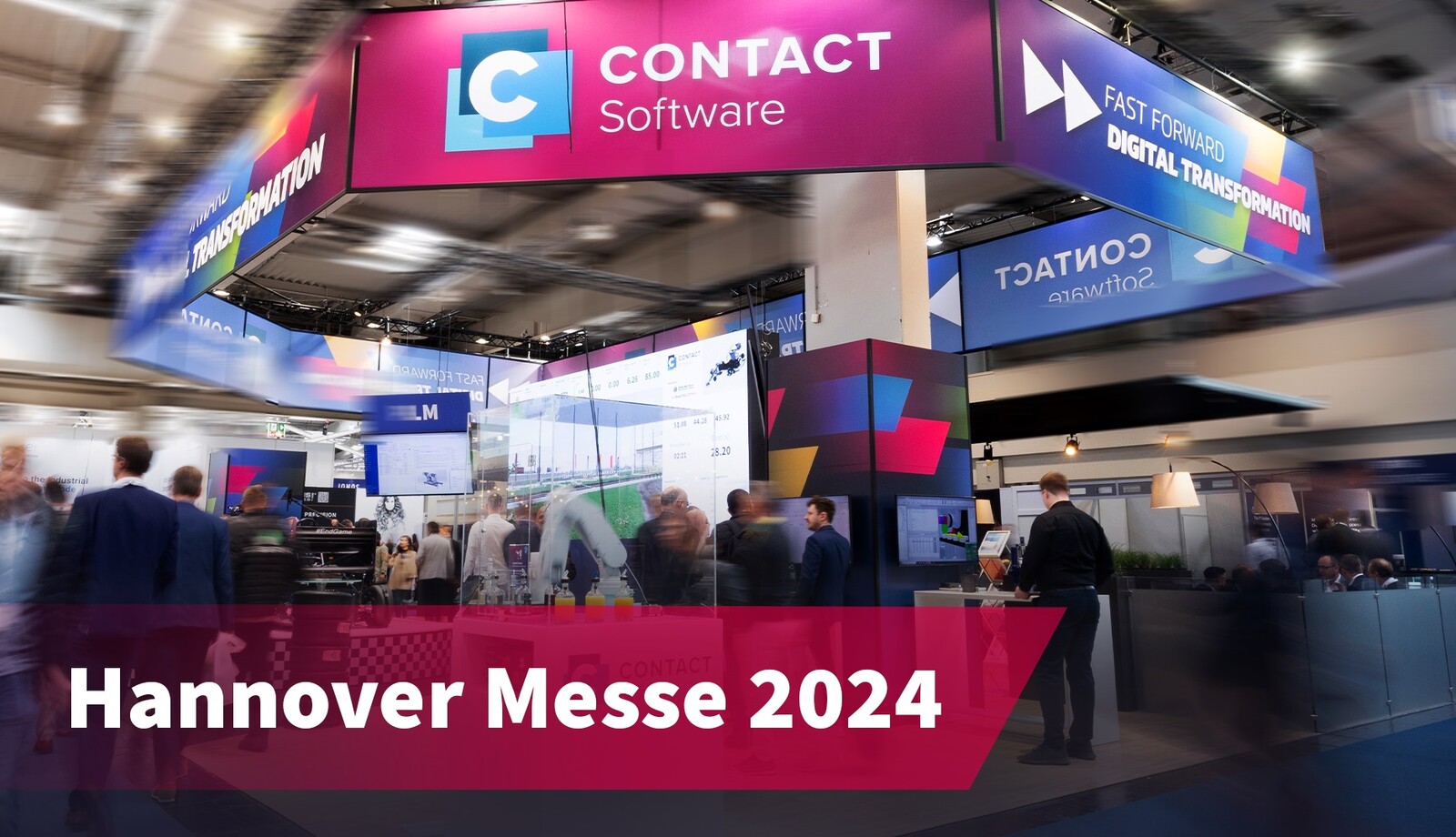 Messestand, Banner, Text