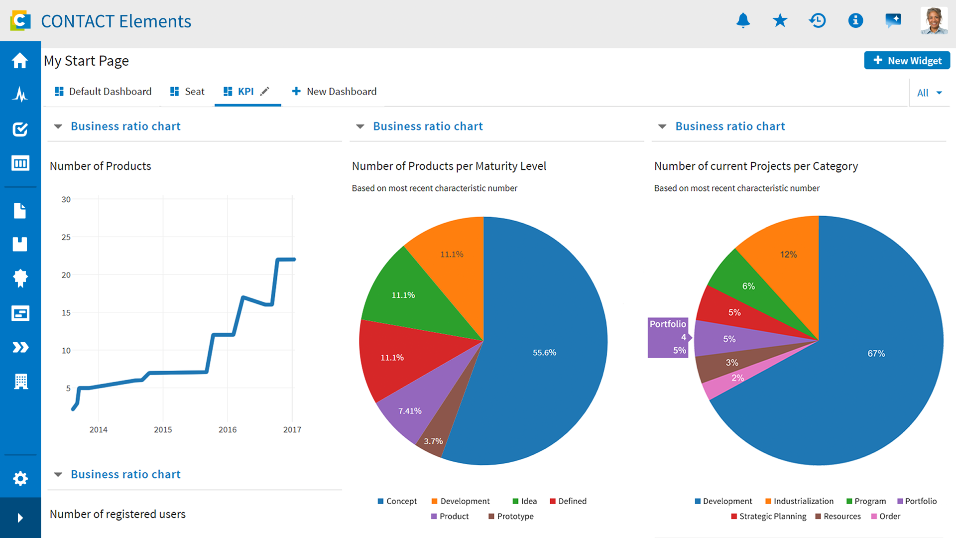 Screenshot: Product costing in CONTACT Elements.
