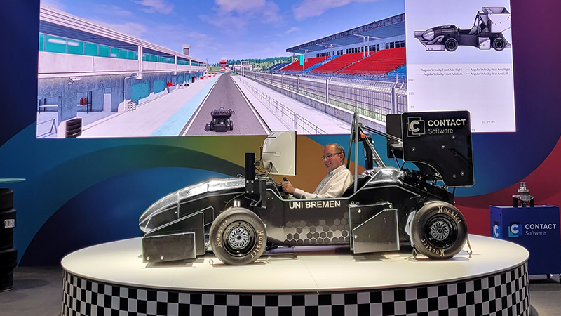 Formula Student Rennwagen, umgerüstet zum Fahrsimulator
